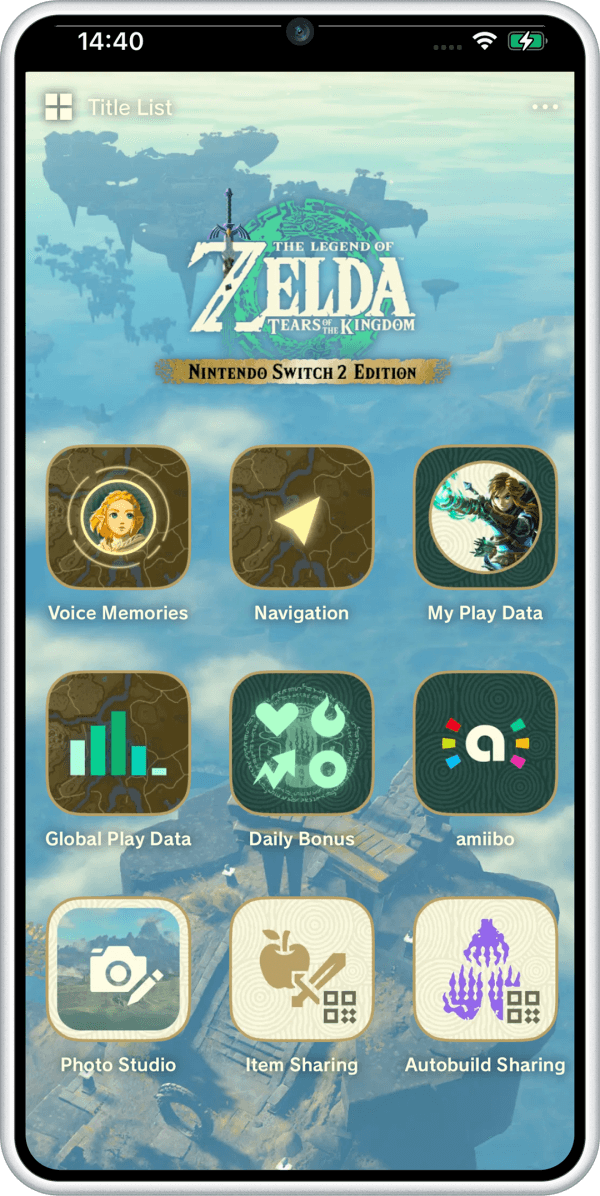 Ukážka aplikácie ZELDA NOTES na smart telefóne